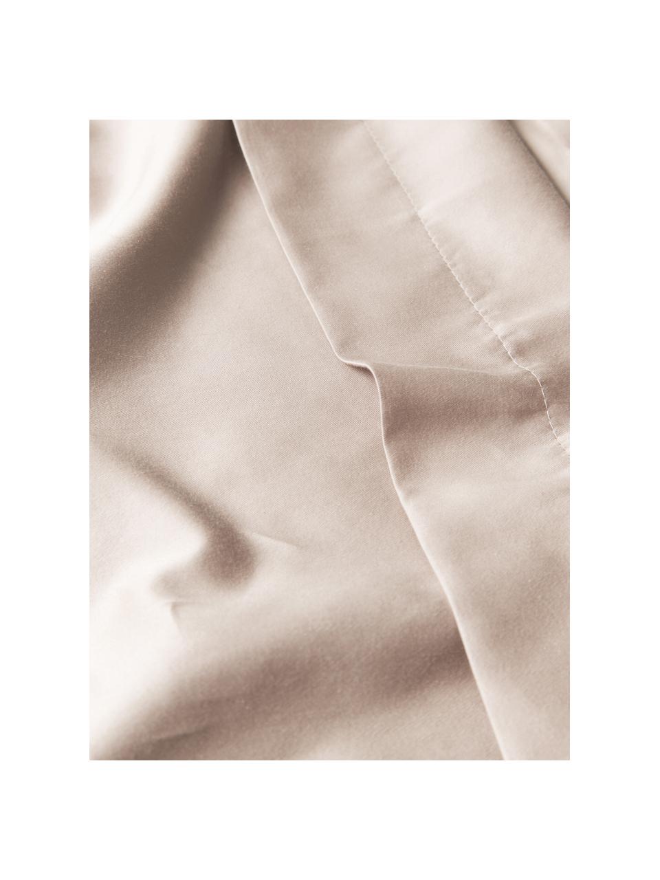Saténové povlečení z organické bavlny s lemováním Premium, Růžová, 140 x 200 cm + 1 polštář 80 x 80 cm