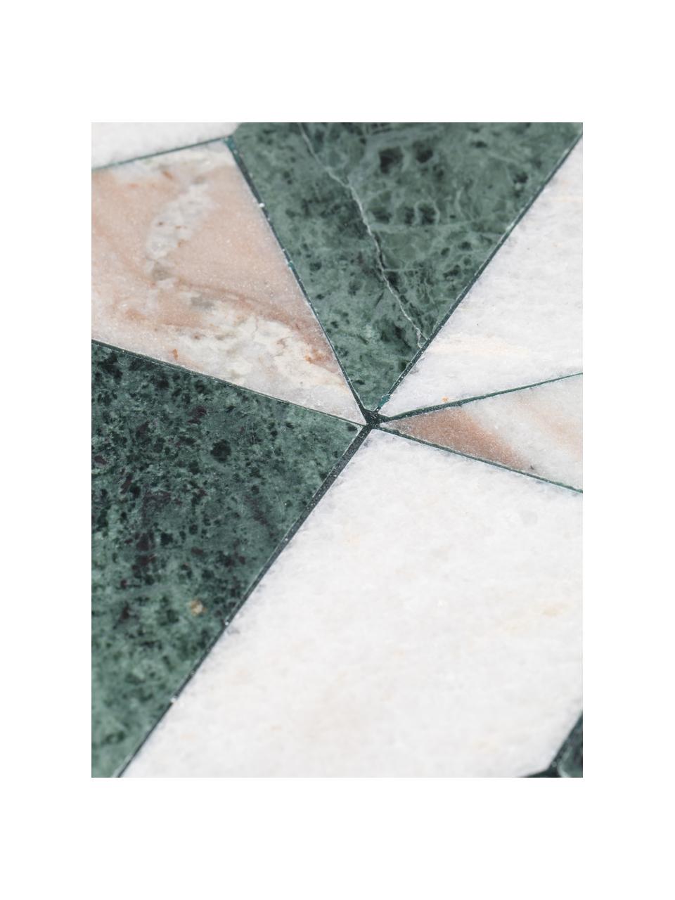 Marmeren bijzettafel Another, Poten: gepoedercoat metaal, Multicolour, Ø 37 x H 57 cm