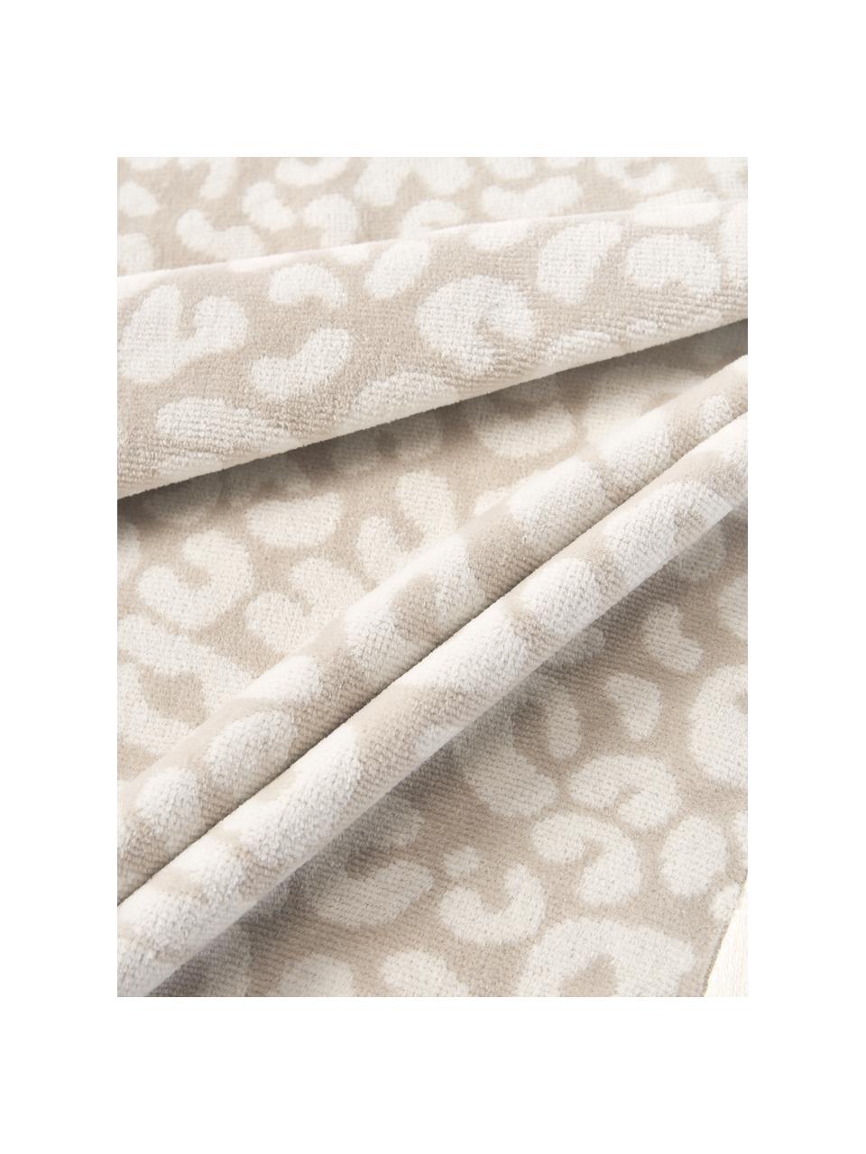 Lot de serviettes de bain Leo, tailles variées, Beige, blanc cassé, Lot de différentes tailles (serviette invité, serviette de toilette et drap de b