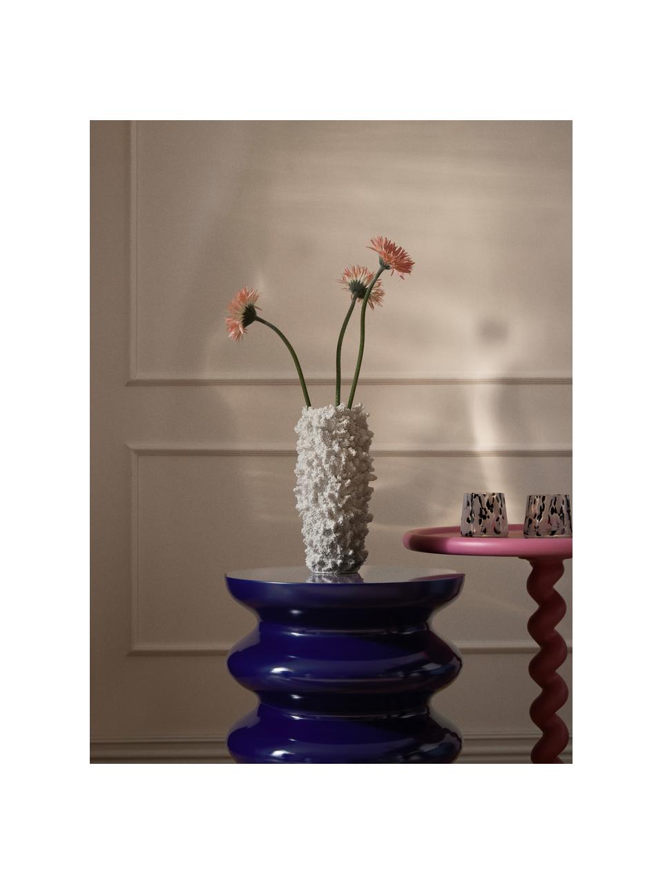 Design-Vase Coral, H 25 cm, Vase: Polyresin, Weiss, Ø 12 x H 25 cm
