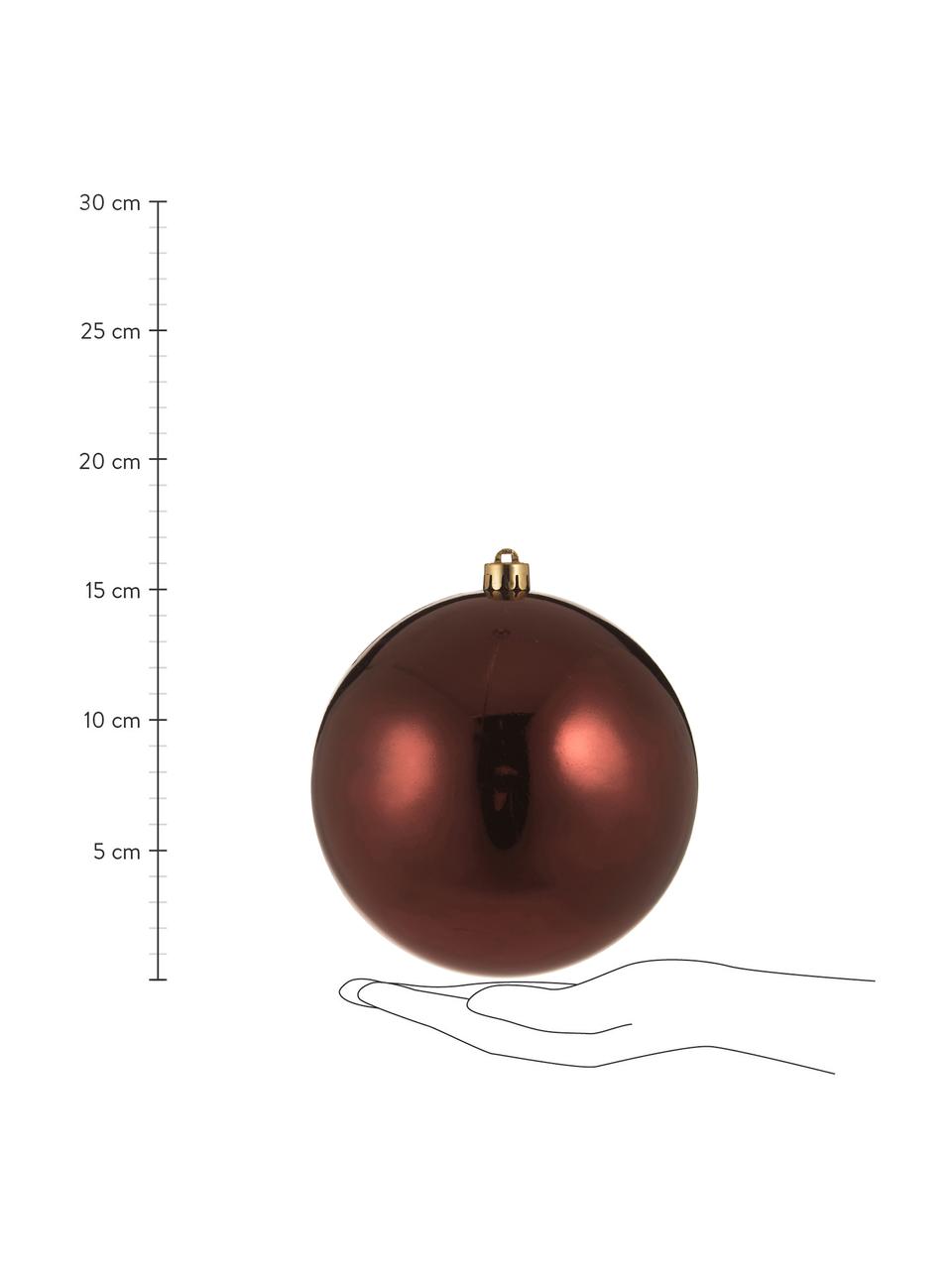 Bruchfeste Weihnachtskugel Stix, Bruchfester Kunststoff, Rot, Ø 14 cm, 2 Stück