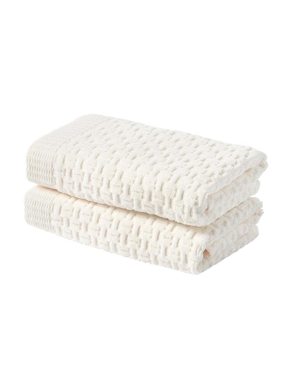 Toalla Niam, diferentes tamaños, Blanco, Toalla tocador, An 30 x L 50 cm, 2 uds.