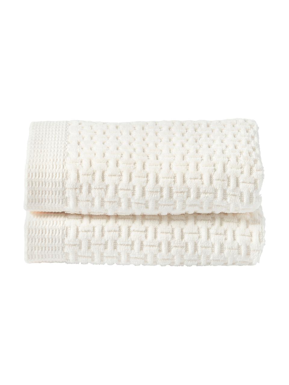 Serviette de toilette dans différentes tailles Niam, 100 % coton
Grammage intermédiaire, 500 g/m²

Le matériau est certifié STANDARD 100 OEKO-TEX®, 8135CIT, CITEVE, Blanc, Serviettes invité XS, larg. 30 x long. 50 cm , 2 pièces