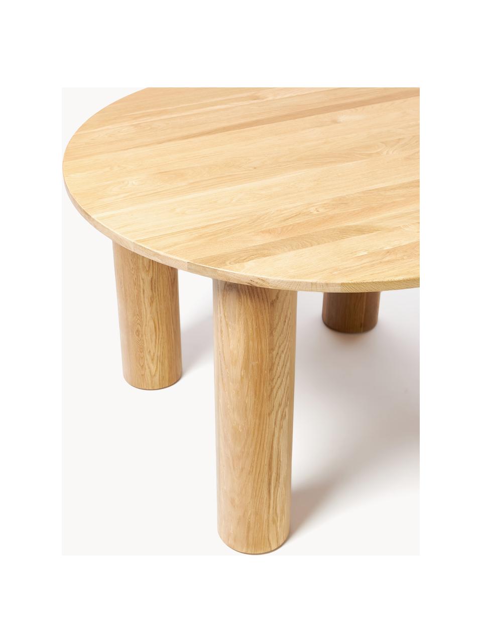 Ronde eettafel Ohana van eikenhout, Ø 120 cm, Massief eikenhout, geolied

Dit product is gemaakt van duurzaam geproduceerd, FSC®-gecertificeerd hout., Licht eikenhout geolied, Średnica: 120 cm