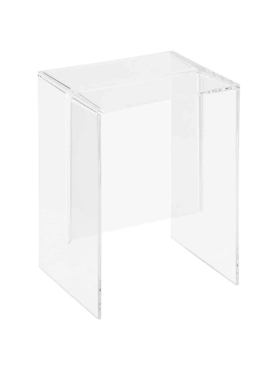 Stołek/stolik pomocniczy Max-Beam, Barwiony, transparentny polipropylen z certyfikatem Greenguard, Transparentny, S 33 x W 47 cm