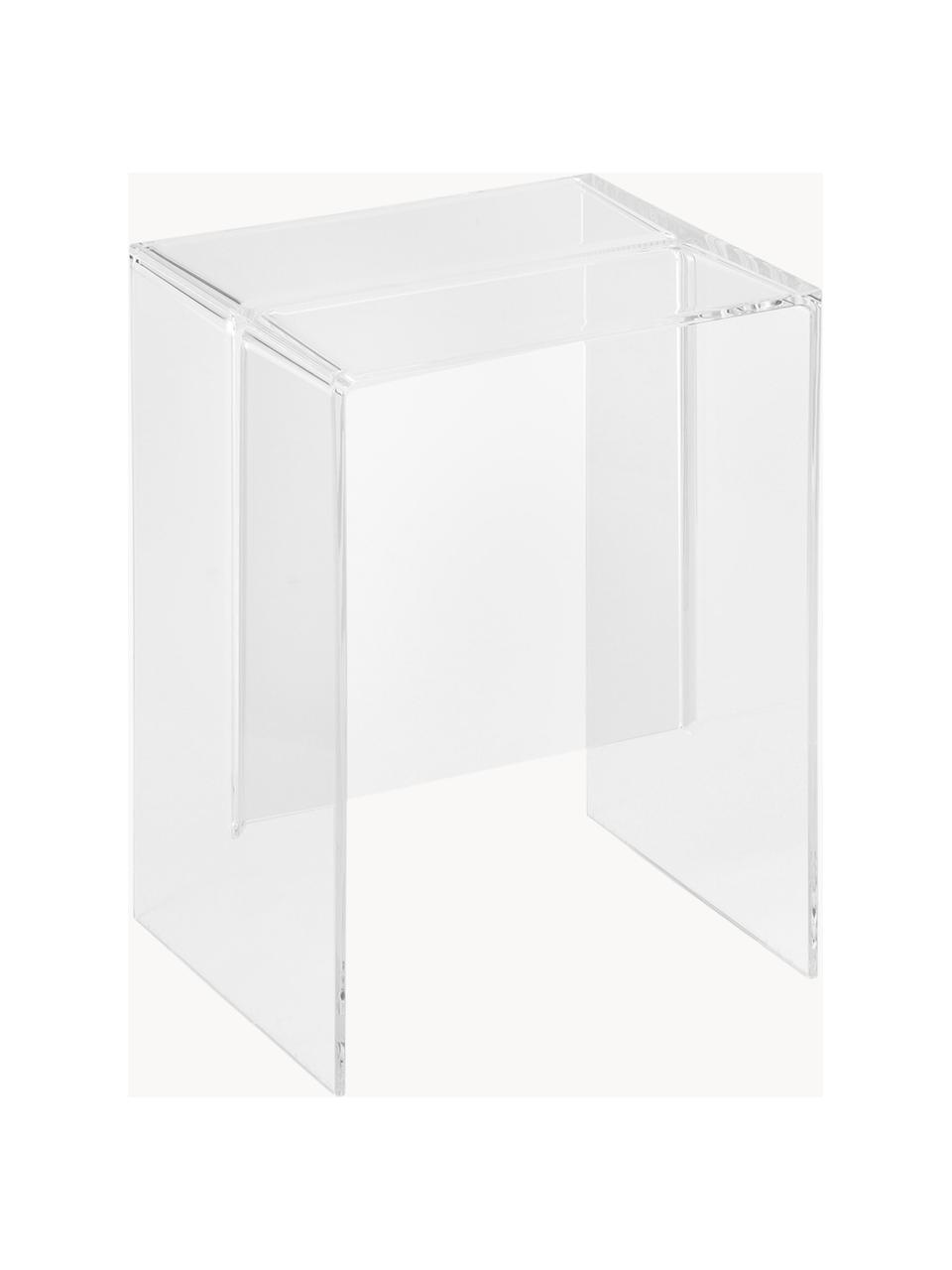 Mesa auxiliar de diseño Max-Beam, Plástico, Transparente, An 33 x Al 47 cm