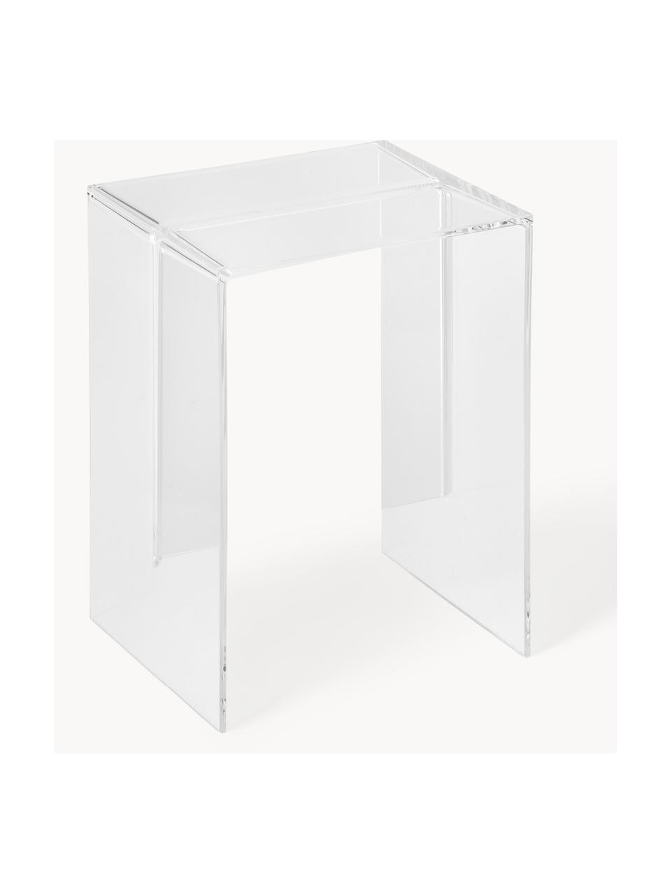 Mesa auxiliar de diseño Max-Beam, Plástico, Transparente, An 33 x Al 47 cm