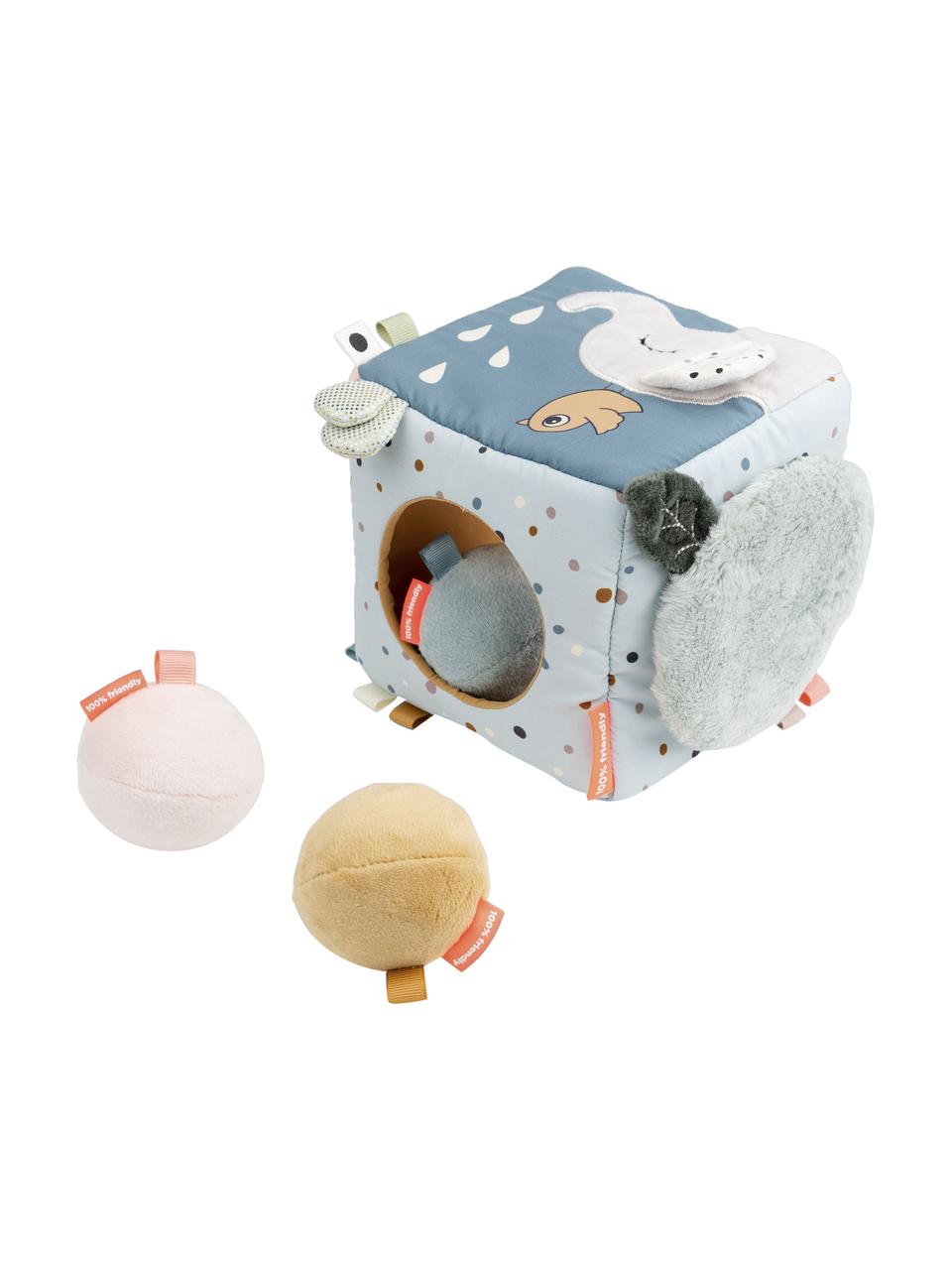 Ontdekkingskubus Deer Friends voor kinderen, Bekleding: 100% polyester, Meerkleurig, B 14 x H 14 cm