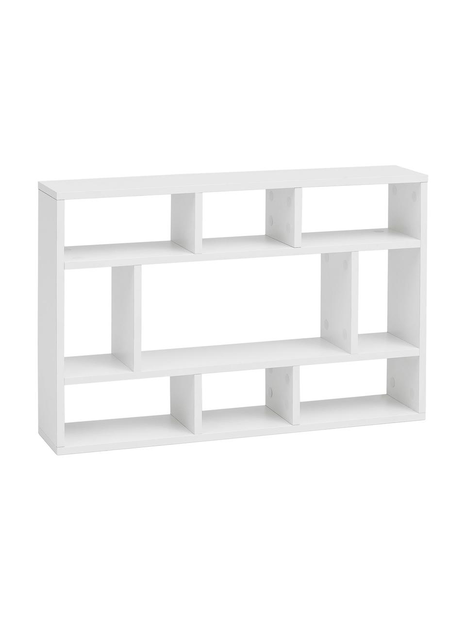 Libreria a muro in bianco opaco Alek, Truciolato, melaminico, Bianco, Larg. 75 x Alt. 51 cm