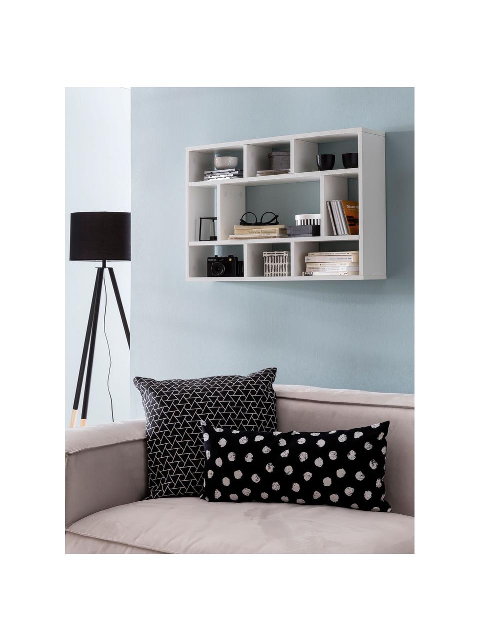 Libreria a muro in bianco opaco Alek, Truciolato, melaminico, Bianco, Larg. 75 x Alt. 51 cm