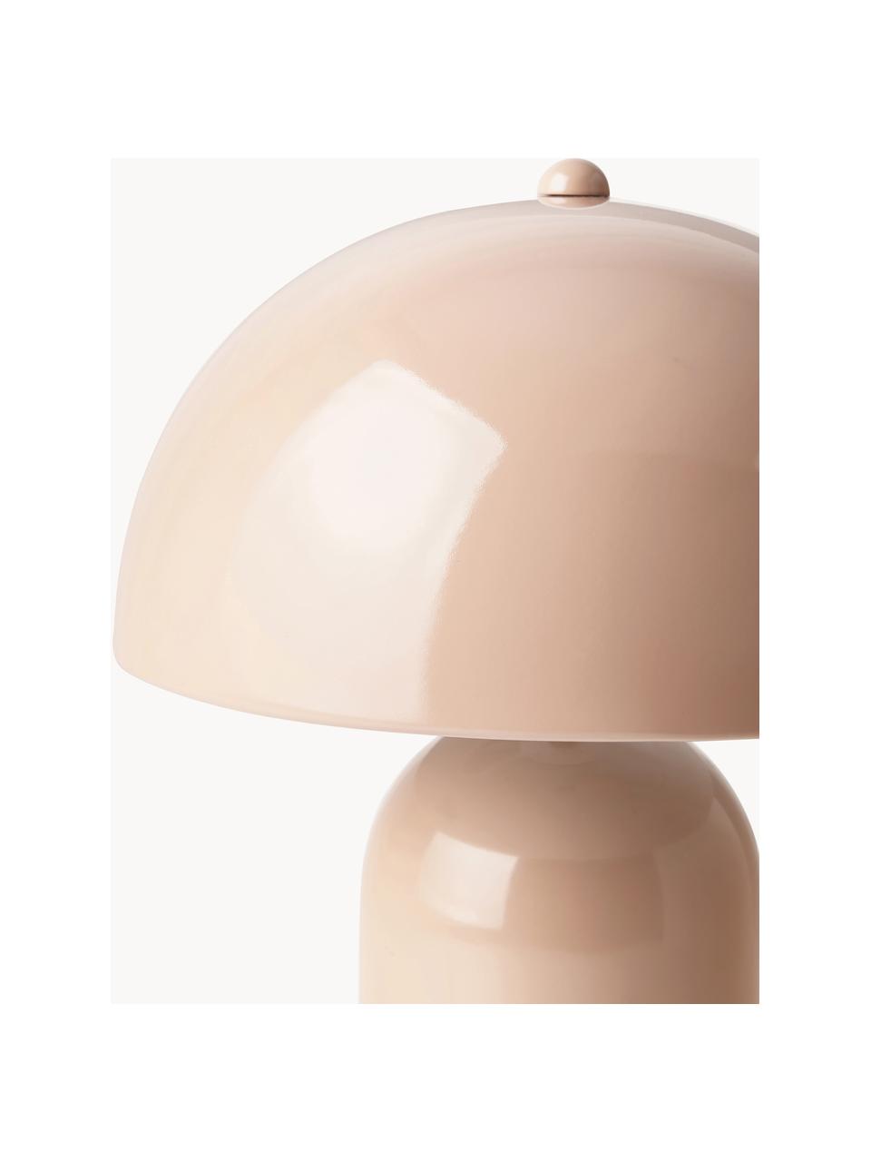 Lampa stołowa w stylu retro Walter, Brzoskwiniowy, błyszczący, Ø 25 x W 34 cm