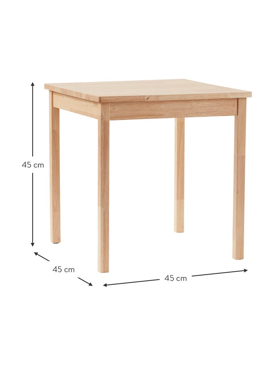 Kindertisch Saga, Gummibaumholz, Gummibaumholz, B 45 x H 45 cm