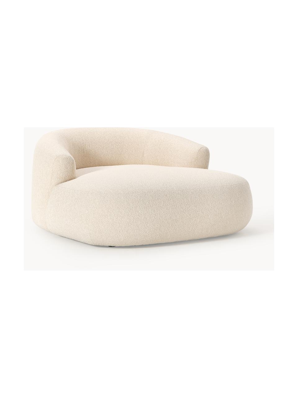 Fauteuil lounge bouclé Sofia, Bouclé blanc crème, larg. 140 x prof. 140 cm