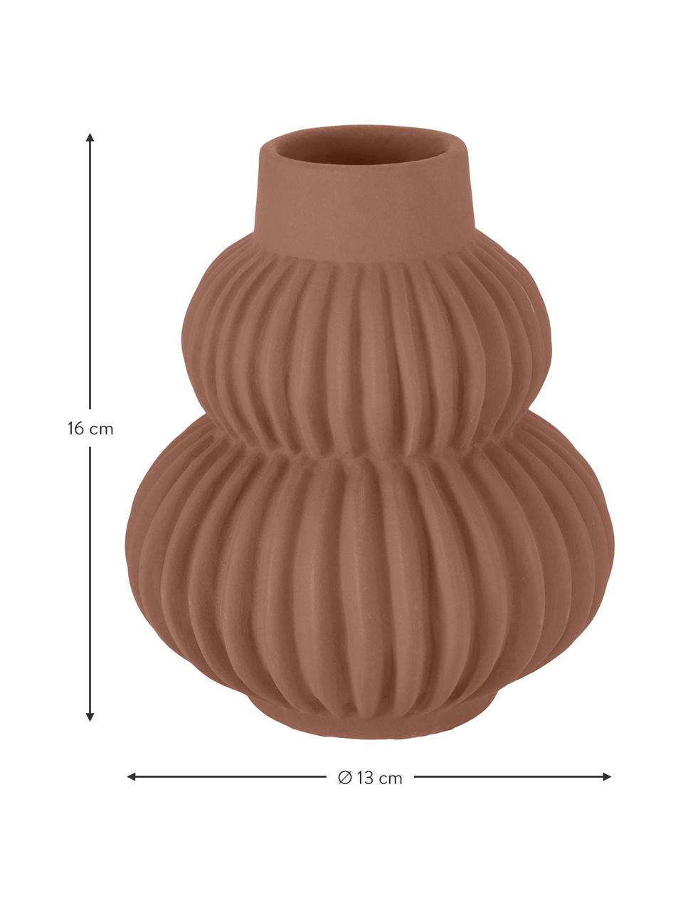 Handgefertigtes Dolomit-Vasen-Set Altena, 2-tlg., Dolomit, Mehrfarbig, Ø 13 x H 16 cm