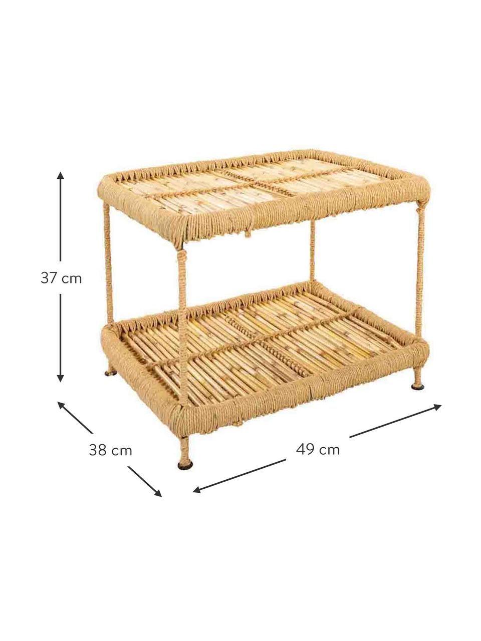 Vonkajší konferenčný stolík z bambusu Ariadna, Bambusová, Š 49 x H 38 cm