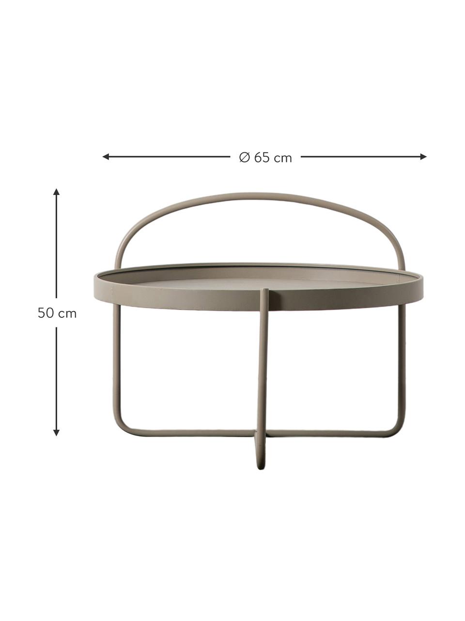 Kulatý konferenční stolek Melbury, Ocel s práškovým nástřikem, Světle hnědá, Ø 65 cm, V 50 cm