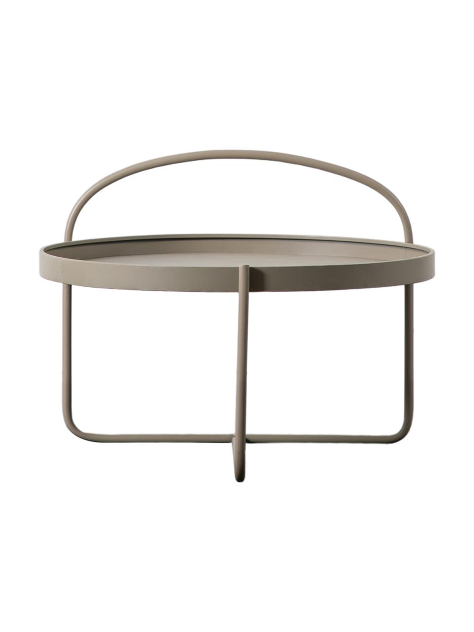 Mesa de centro redonda Melbury, Acero con pintura en polvo, Beige, Ø 65 x Al 50 cm