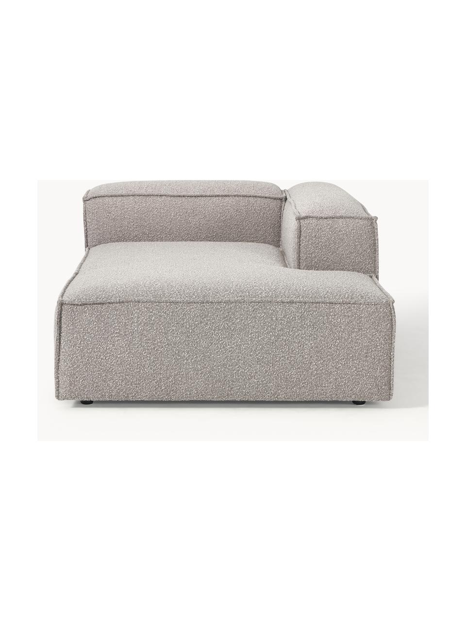 Ottomane-Eckmodul Lennon aus Bouclé, Bezug: Bouclé (100 % Polyester) , Gestell: Massives Kiefernholz, Spe, Bouclé Taupe, B 119 x T 180 cm, Eckteil links