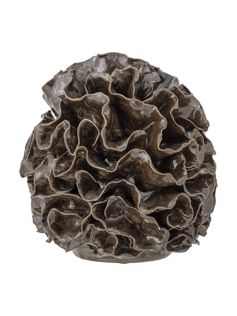 Ručně vyrobená dekorace z kameniny Delvan, Kamenina, Černá, Ø 14 cm, V 14 cm