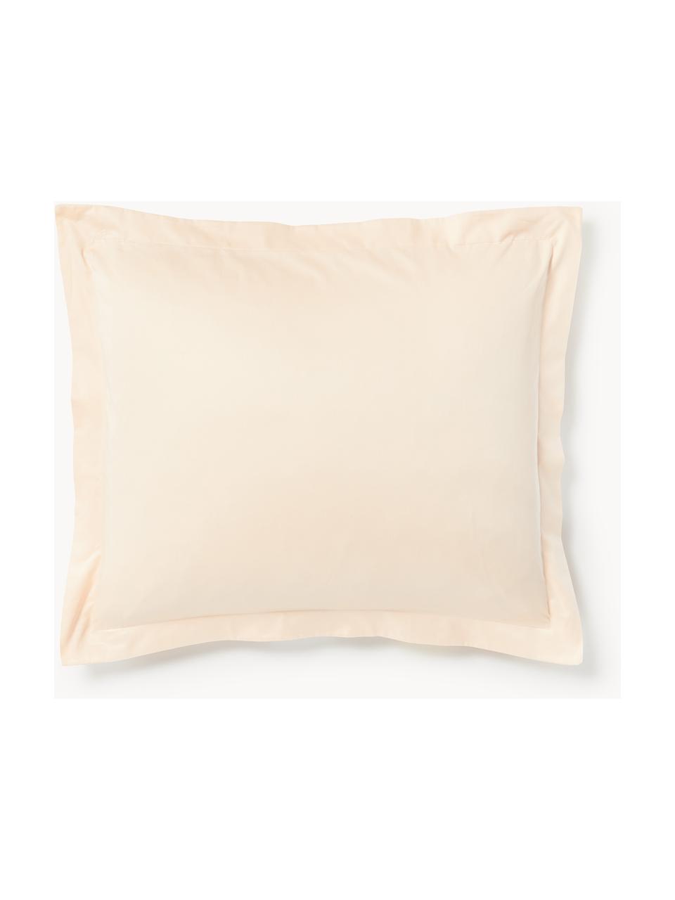 Poszewka na poduszkę z satyny bawełnianej Premium, Brzoskwiniowy, S 40 x D 80 cm