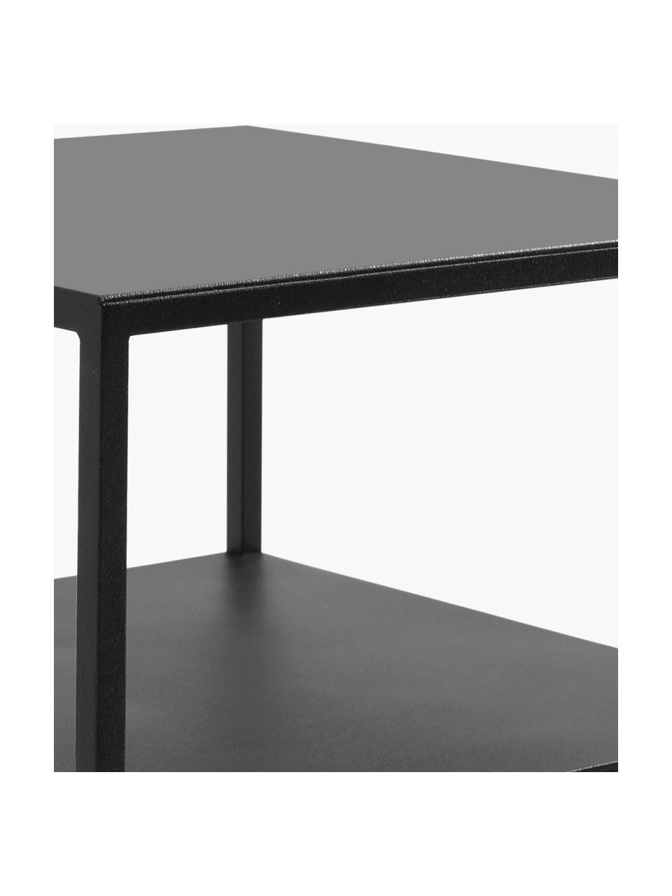 Kovový odkládací stolek Tensio Oli, Kov s práškovým nástřikem, Černá, Š 30 cm, H 30 cm