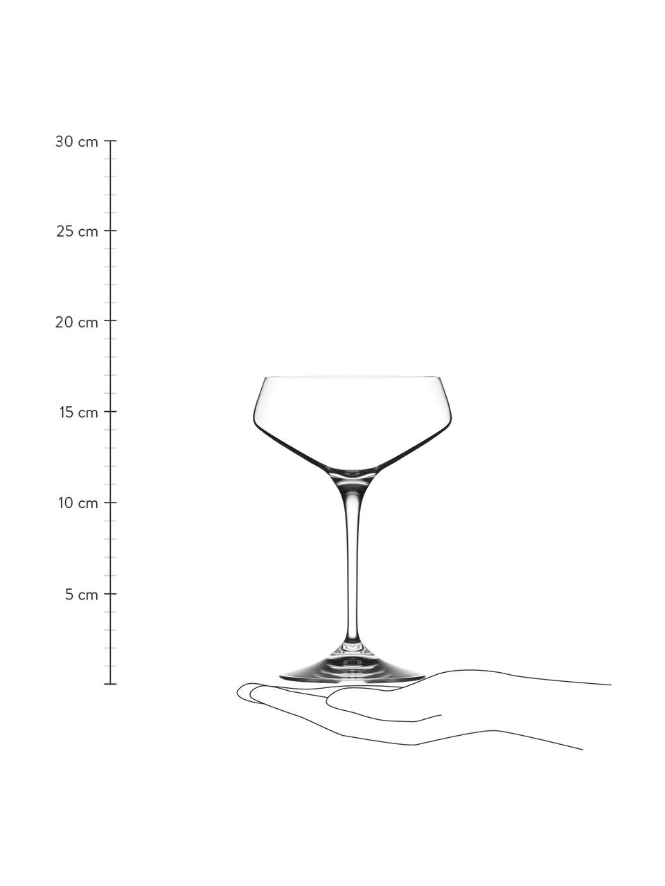 Krištáľové poháre na šampanské Aria, 6 ks, Krištáľové sklo, Priehľadná, Ø 11 x V 17 cm, 330 ml