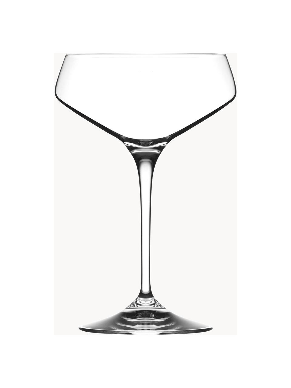 Filigrane Kristall-Champagnerschalen Aria, 6 Stück, Kristallglas, Transparent, Ø 11 x H 17 cm, 330 ml