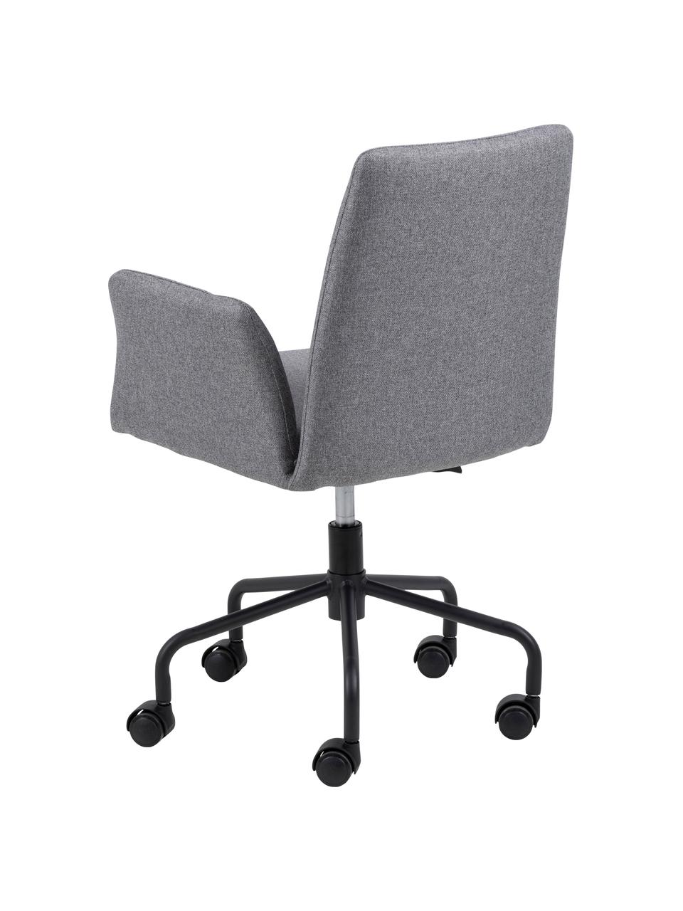 Chaise de bureau pivotante Naya, réglable en hauteur, Gris clair, noir