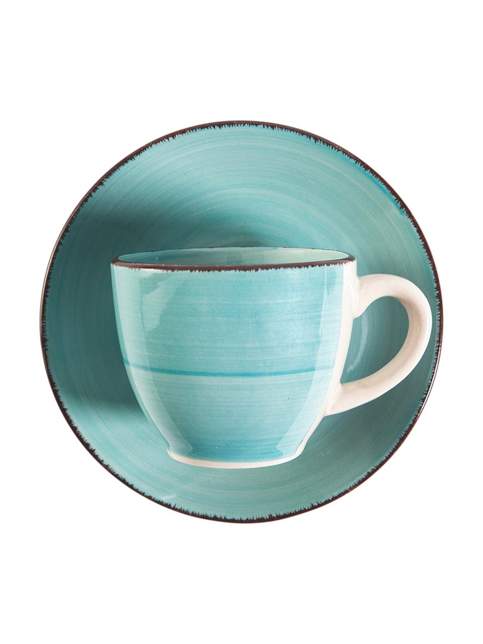 Súprava šálok na espresso s podšálkami Baita Acqua, Keramika, Odtiene modrej, Ø 7 x V 6 cm, 90 ml