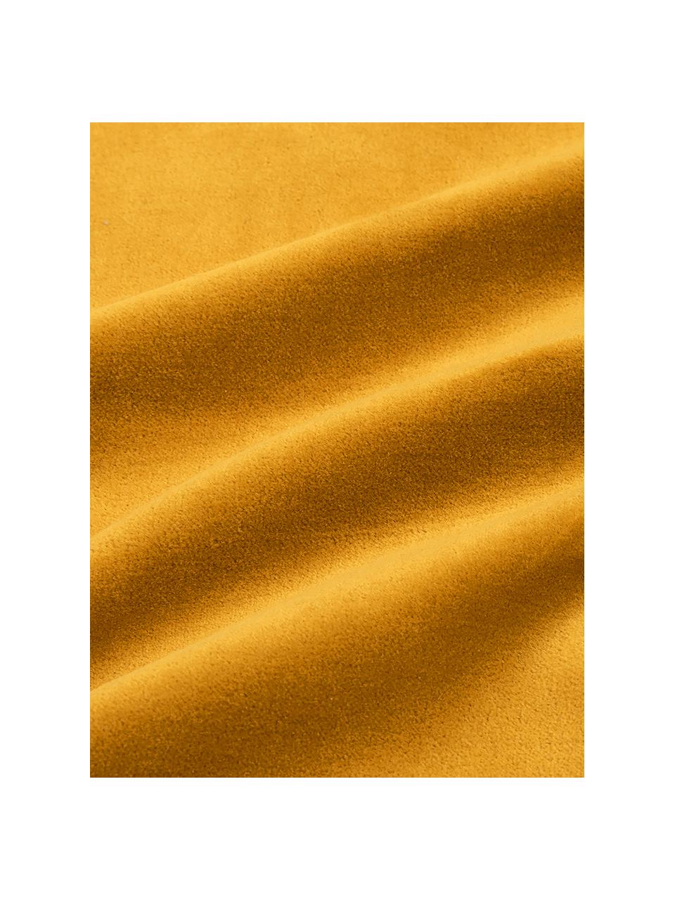 Housse de coussin ouatée en velours à imprimé fin Celine, Ocre