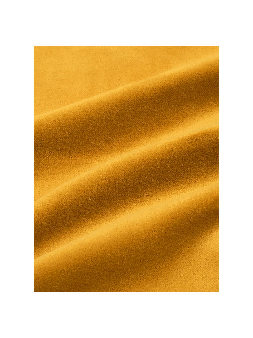 Polstrovaný sametový povlak s jemným vzorem Celine, Okrová