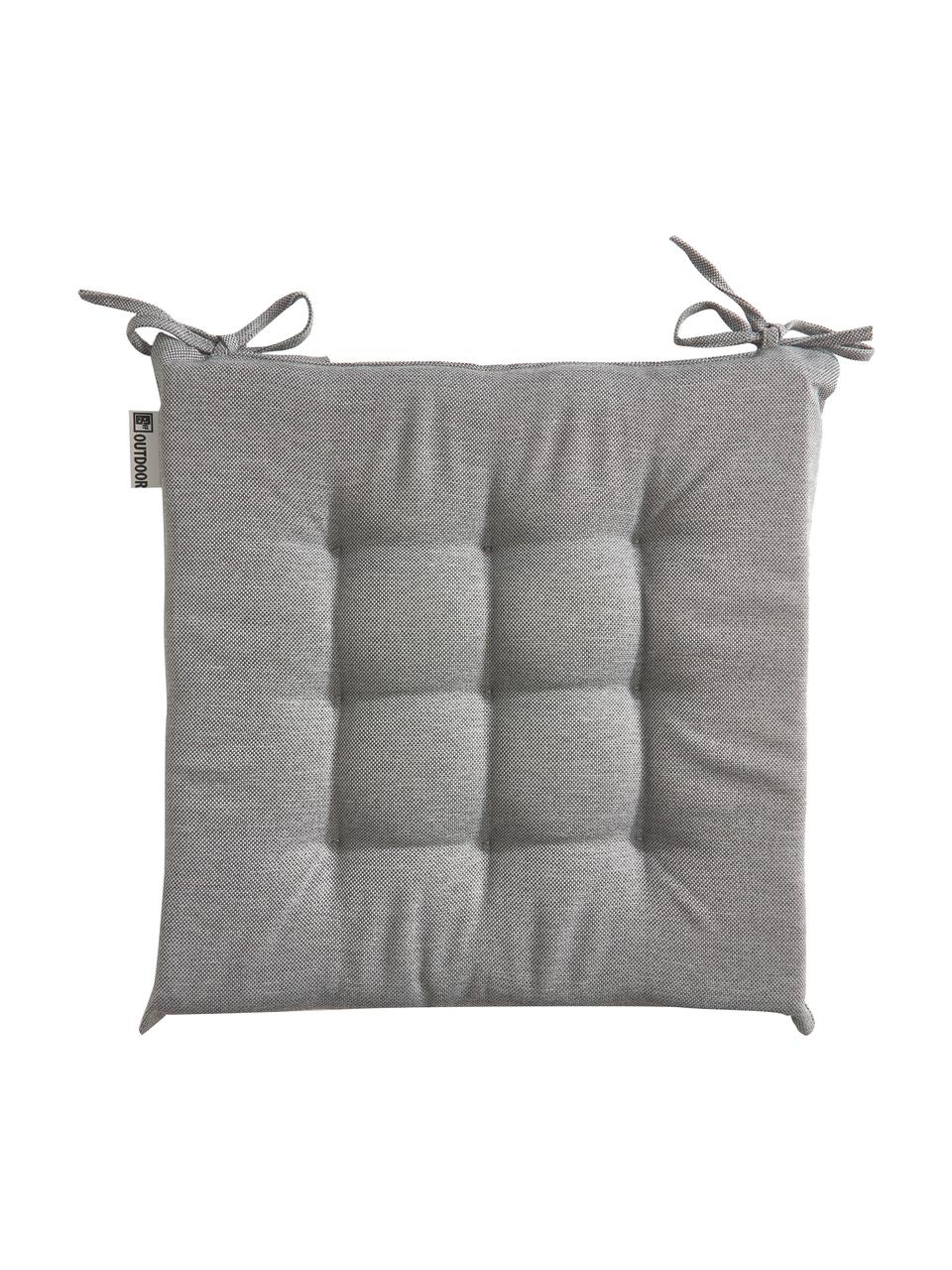 Coussin de chaise d'extérieur gris Olef, 100 % coton, Gris, larg. 40 x long. 40 cm