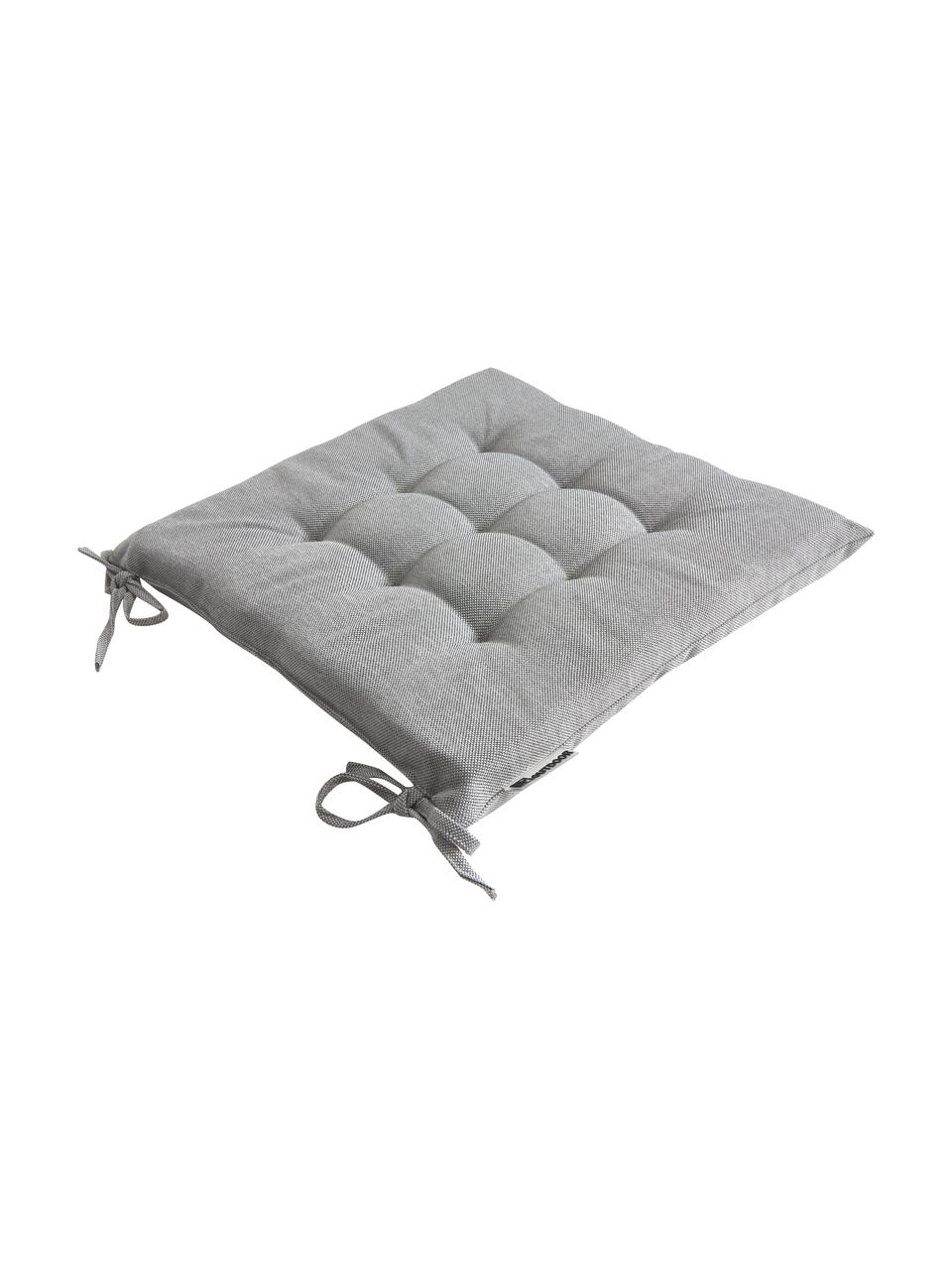 Zewnętrzna poduszka siedziska na krzesło Olef, 100% bawełna, Szary, S 40 x D 40 cm