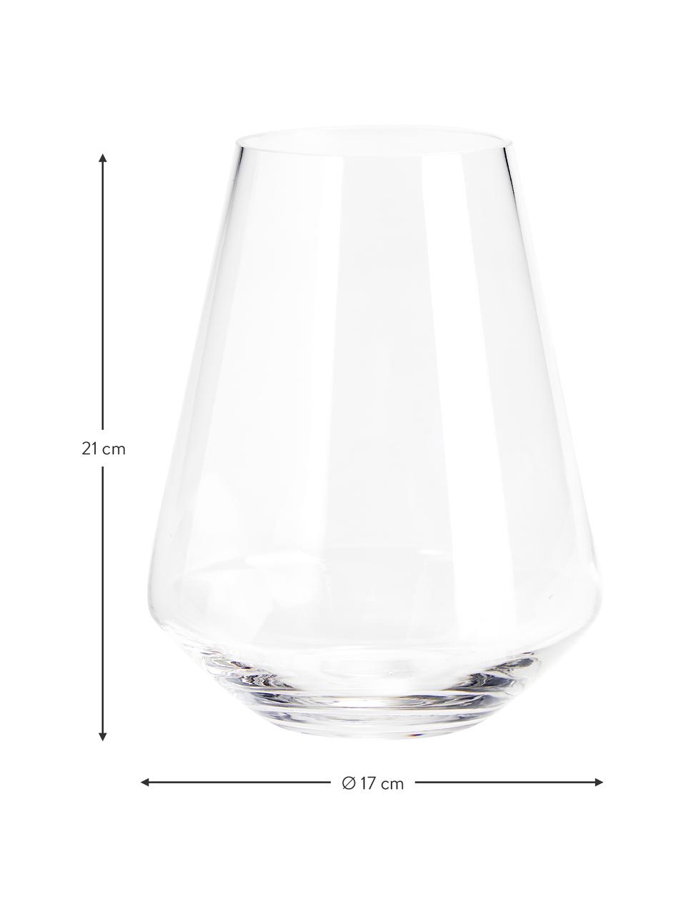 Ručně foukaná skleněná váza Joyce, Sklo, Transparentní, Ø 17 cm, V 21 cm