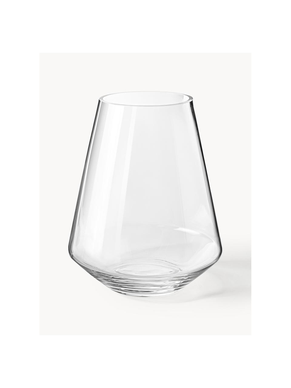 Mundgeblasene Glas-Vase Joyce, H 21 cm, Glas, Transparent, Ø 17 x H 21 cm