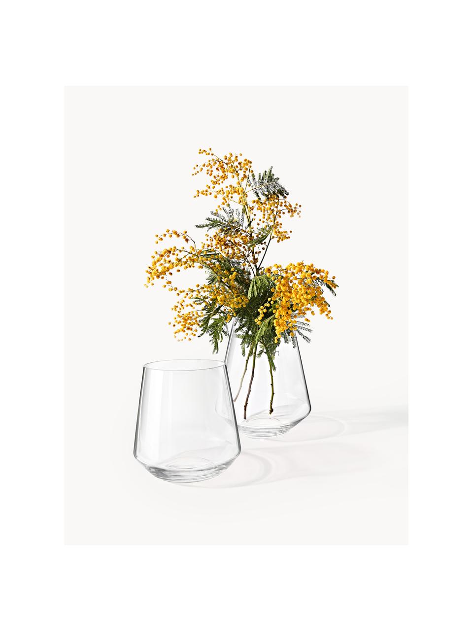Mundgeblasene Glas-Vase Joyce, H 21 cm, Glas, Transparent, Ø 17 x H 21 cm