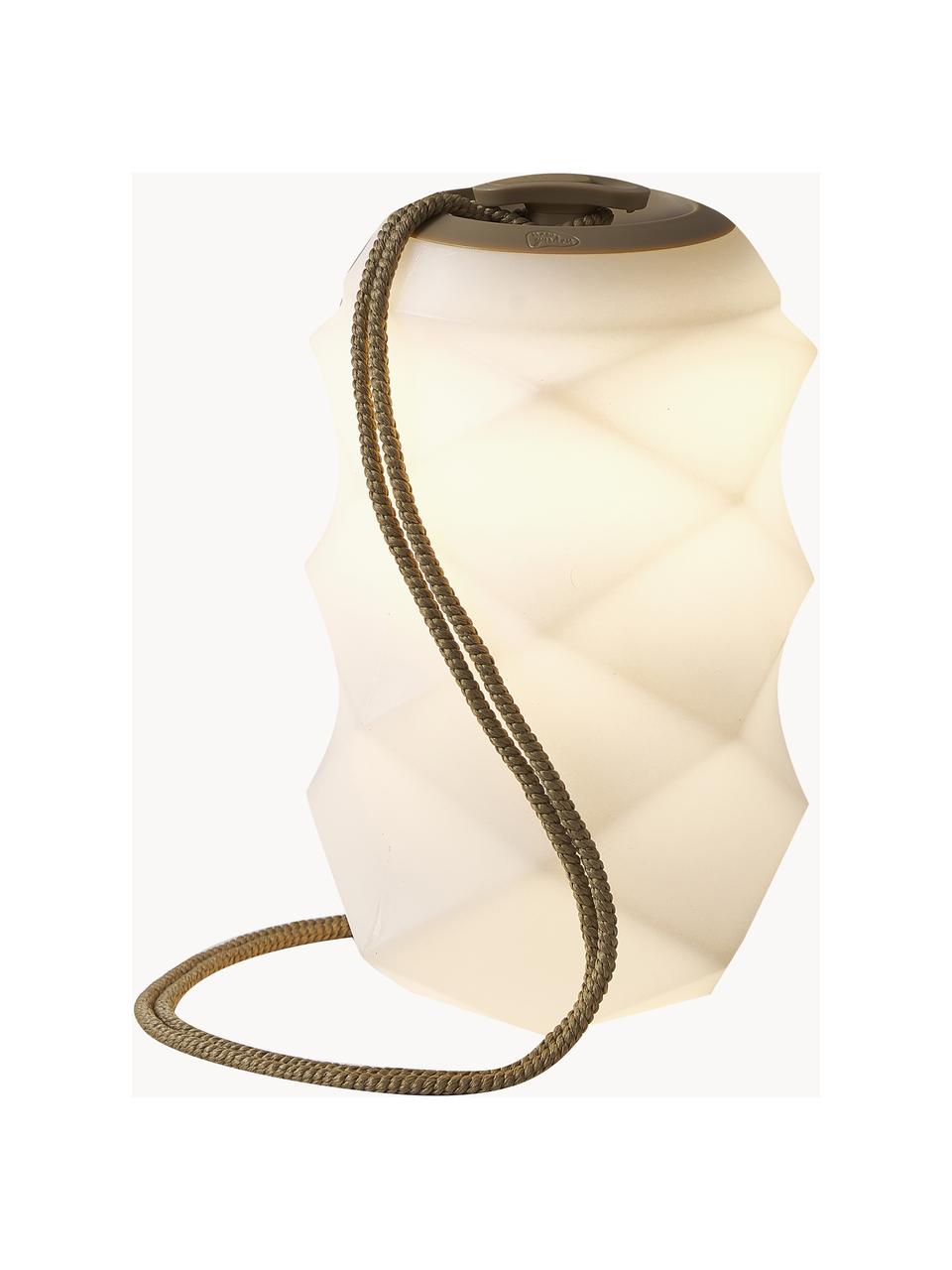 Lampada a sospensione mobile a LED dimmerabile con cambio colore e telecomando Bita, Lampada: polietilene, Bianco, beige, Ø 18 x Alt. 30 cm