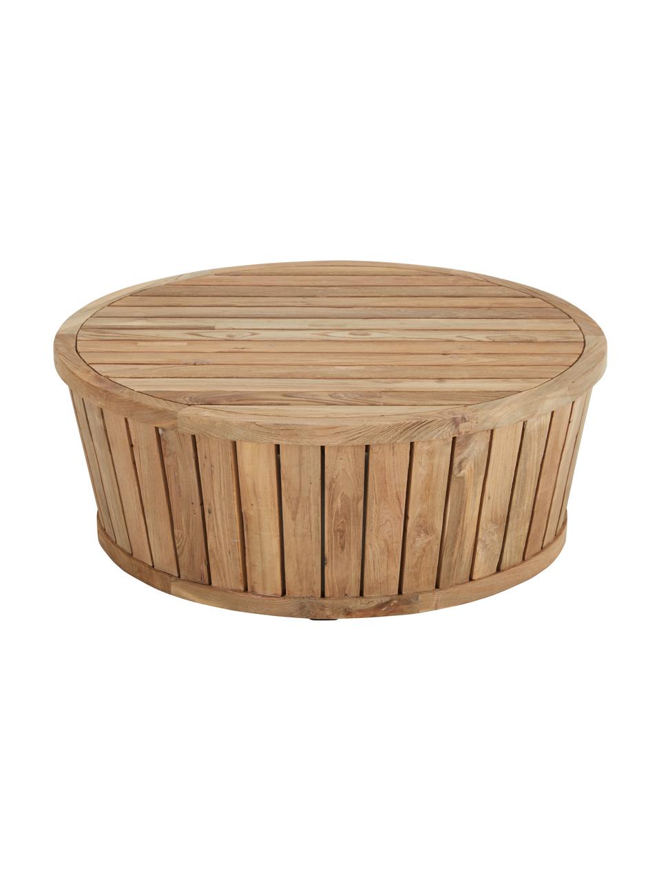 Mesa auxiliar para exterior de madera de teca Circus, Teca reciclada, Teca, Ø 80 x Al 30 cm