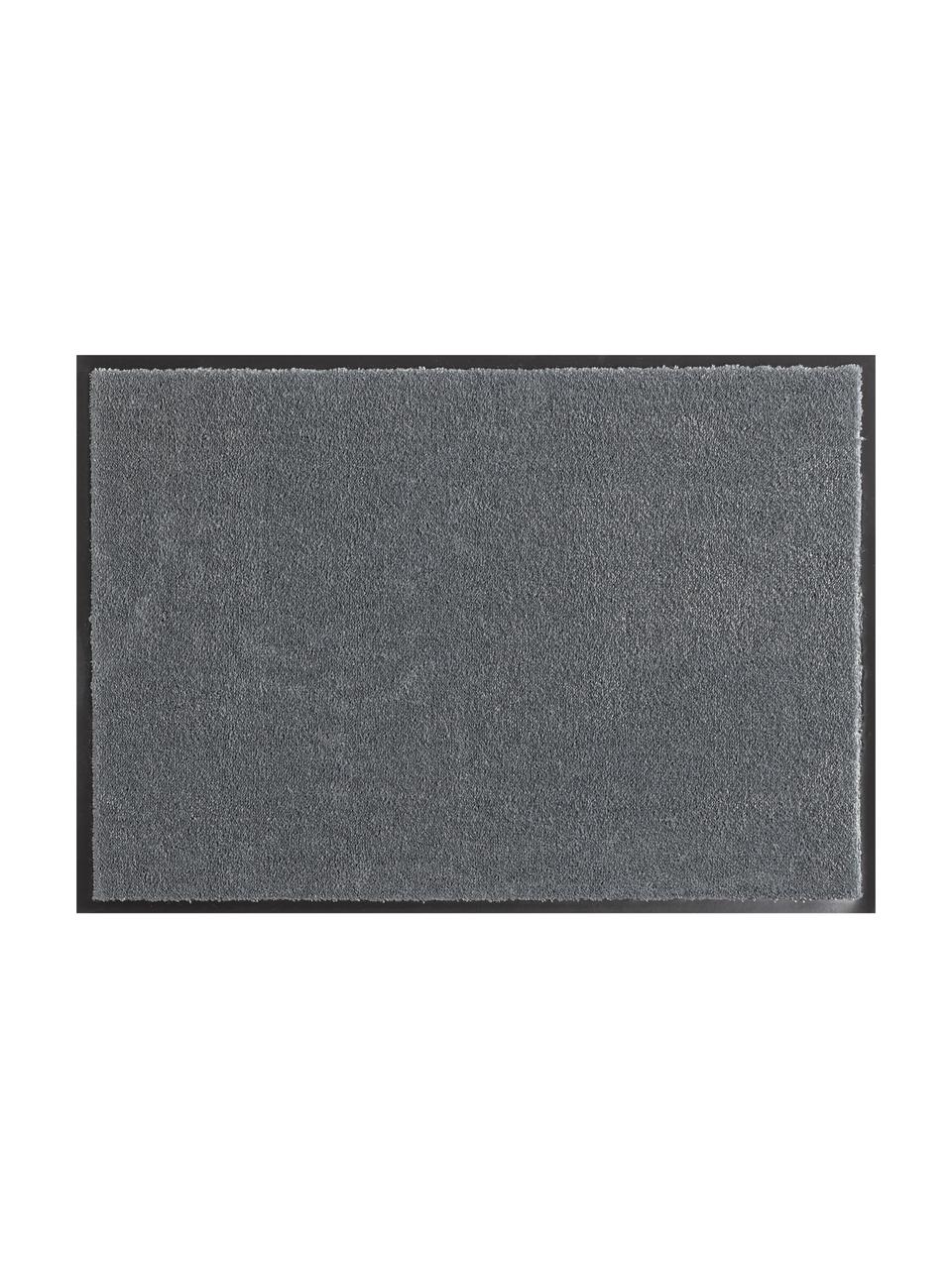 Polyamide deurmat Milo, Bovenzijde: polyamide, Onderzijde: rubber, Grijs, 39 x 58 cm