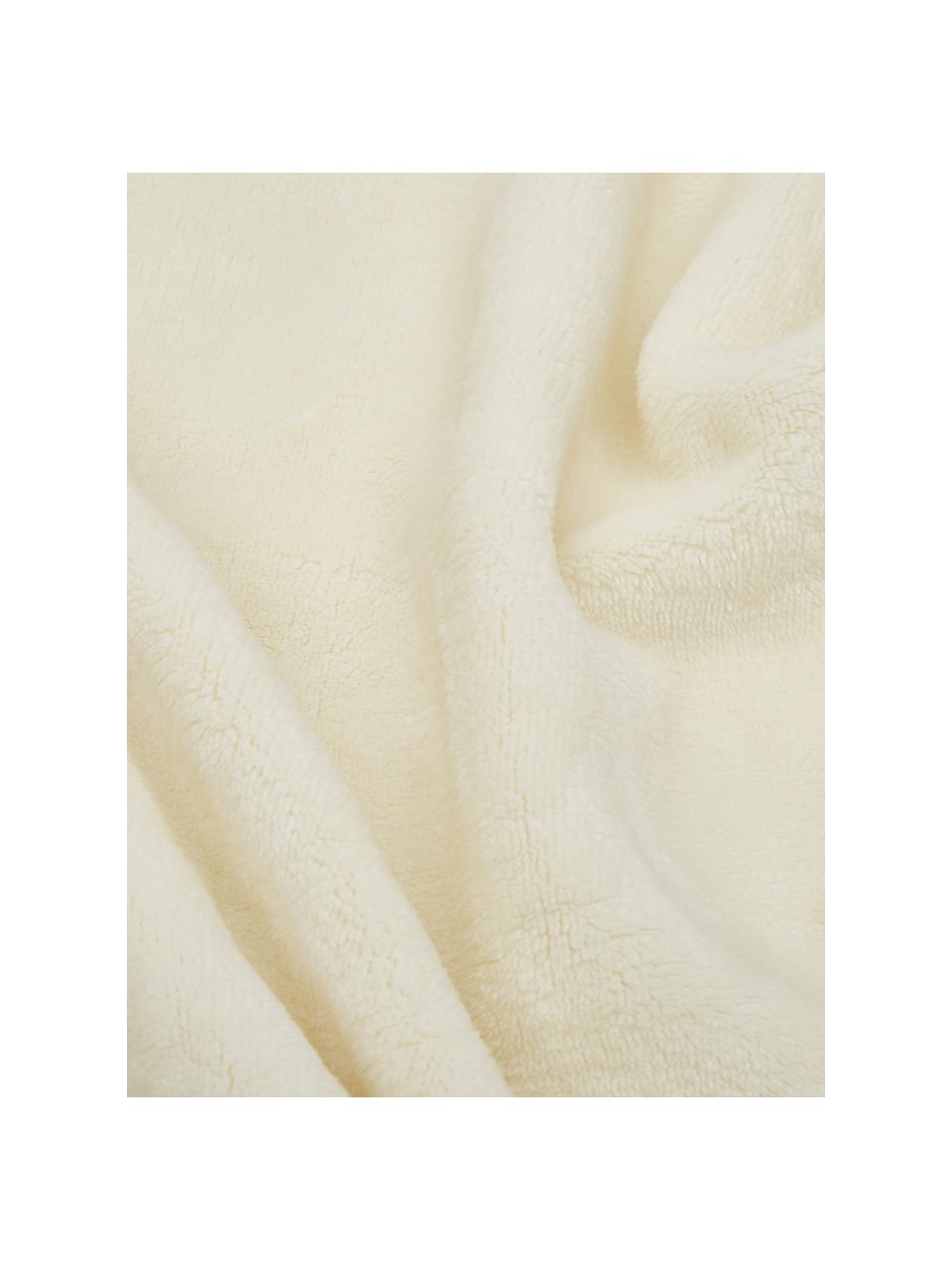 Manta suave Doudou, 100% poliéster, Blanco crema, An 130 x L 160 cm