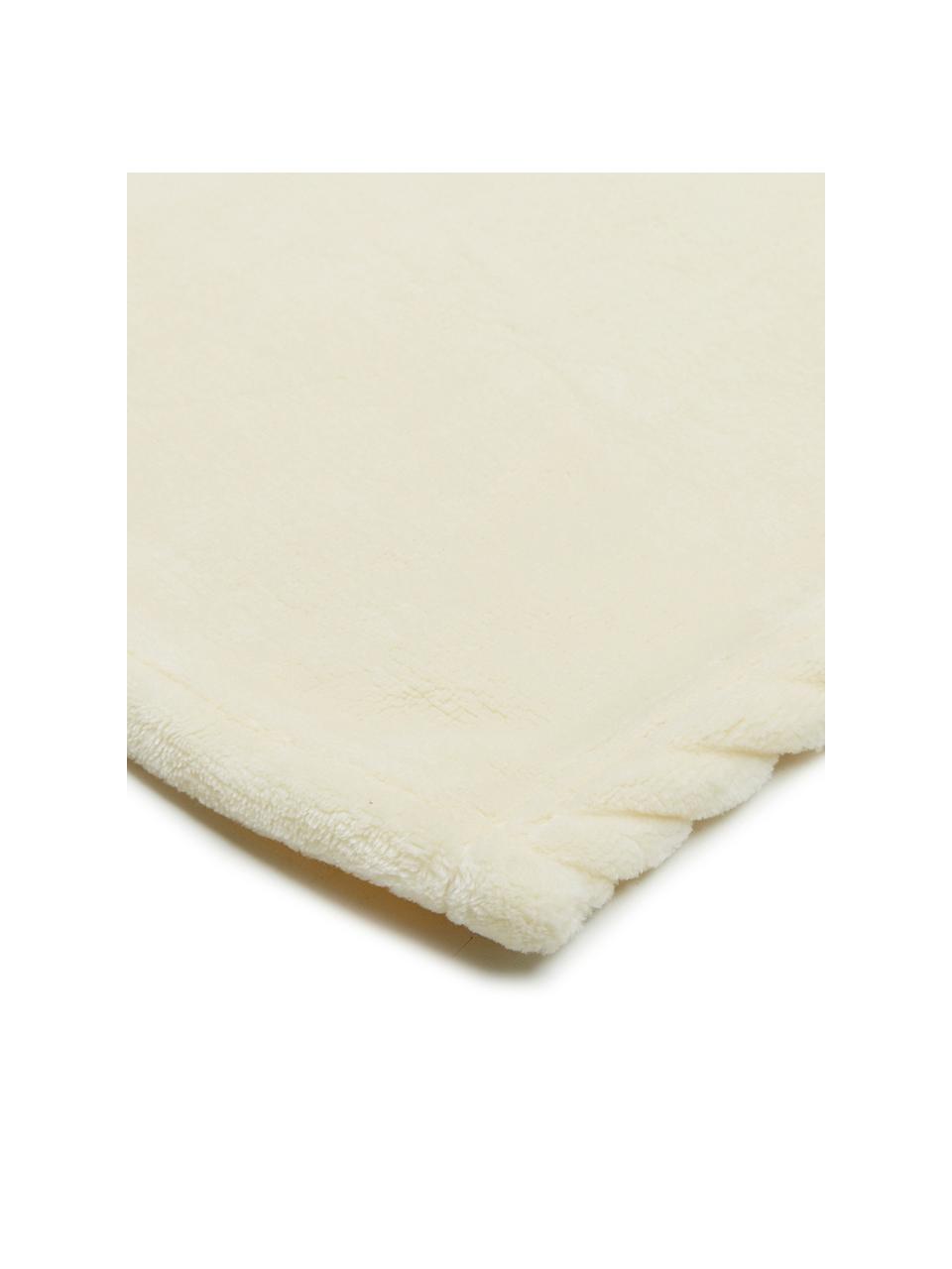 Plyšový pléd Doudou, 100 % polyester, Krémově bílá, Š 130 cm, D 160 cm