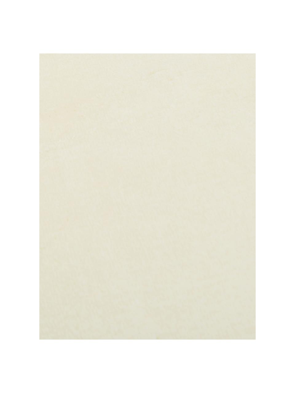Coperta coccolosa color bianco crema Doudou, 100% poliestere, Bianco crema, Larg. 130 x Lung. 160 cm