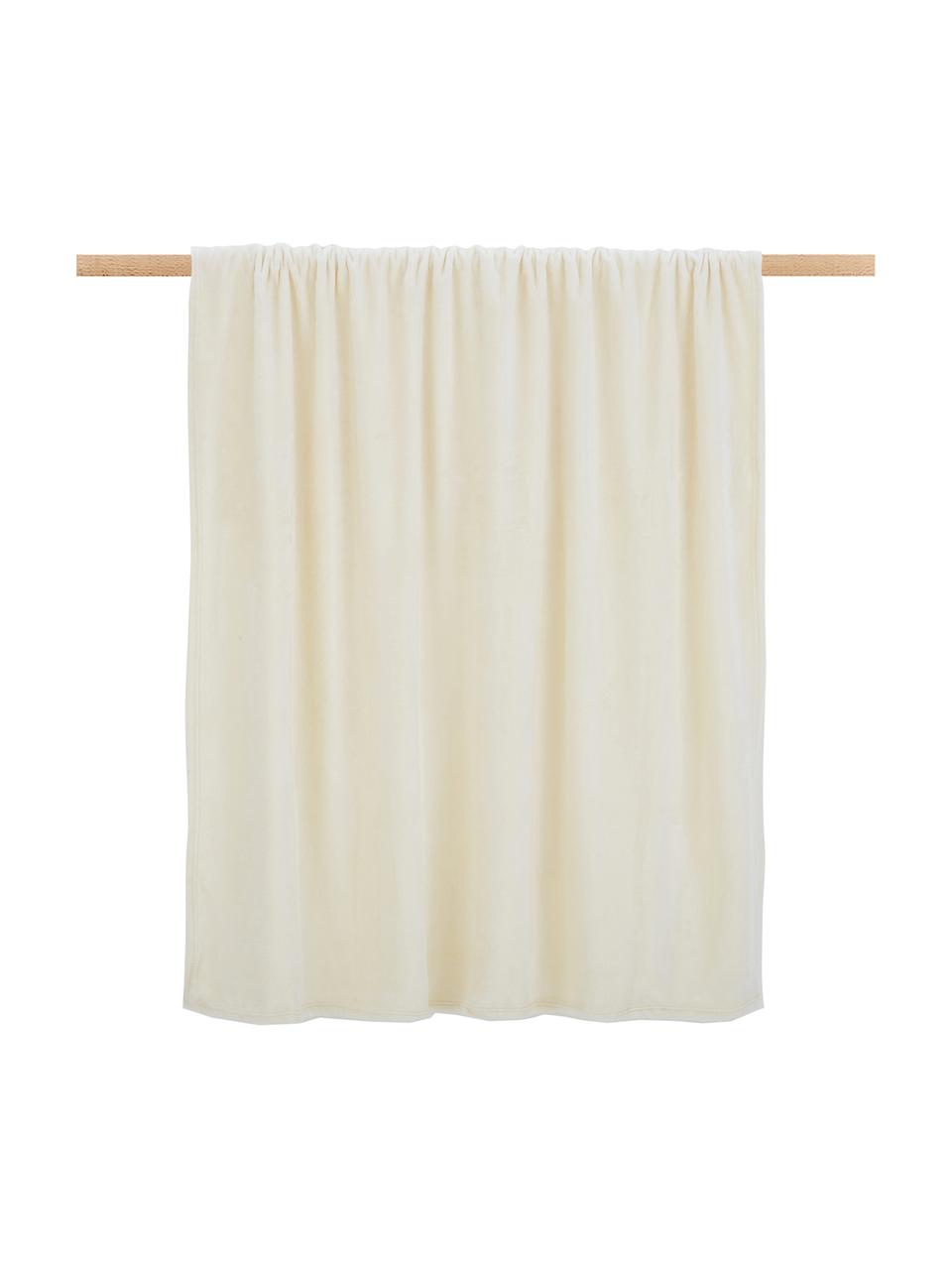 Jemná deka Doudou, 100 % polyester, Krémovobiela, Š 130 x D 160 cm