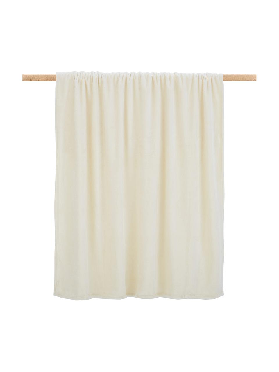 Manta suave Doudou, 100% poliéster, Blanco crema, An 130 x L 160 cm