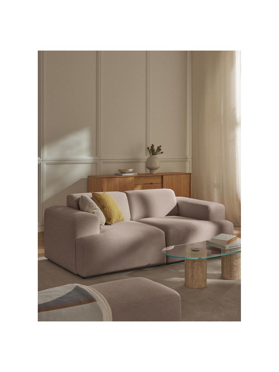 Sofa Melva (2-Sitzer), Bezug: 100% Polyester Der hochwe, Gestell: Massives Kiefernholz, Spa, Webstoff Taupe, B 198 x T 101 cm