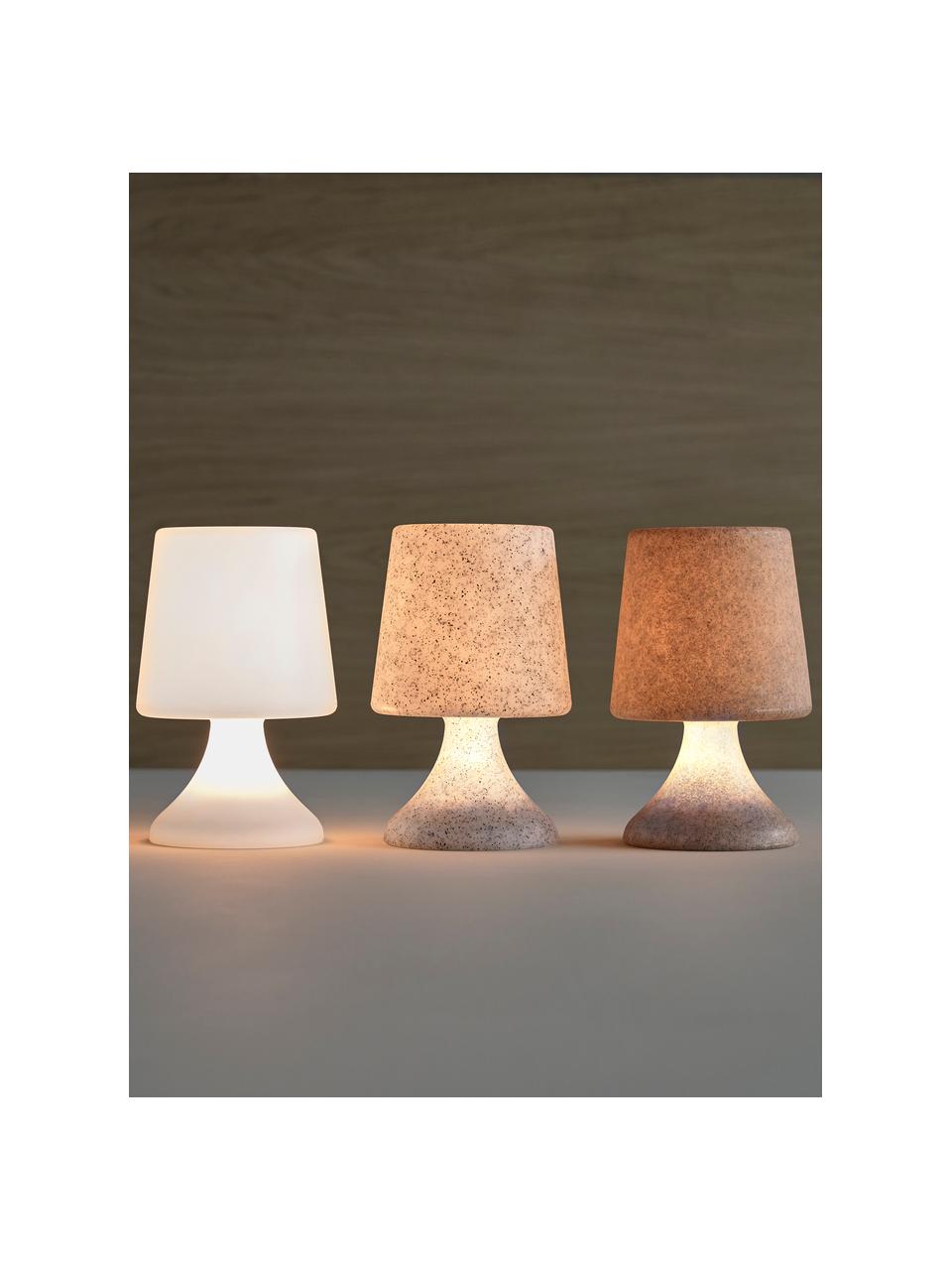 Mobile Dimmbare LED-Aussentischlampe Midnat mit Fernbedienung, Lampenschirm: Kunststoff, Braun, Ø 16 x H 26 cm