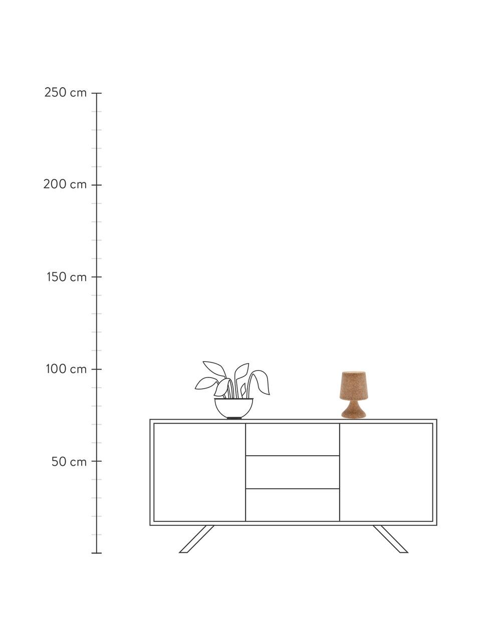 Lampada portatile da tavolo e da esterno dimmerabile con telecomando Midnat, Paralume: plastica, Base della lampada: plastica, Marrone, Ø 16 x Alt. 26 cm