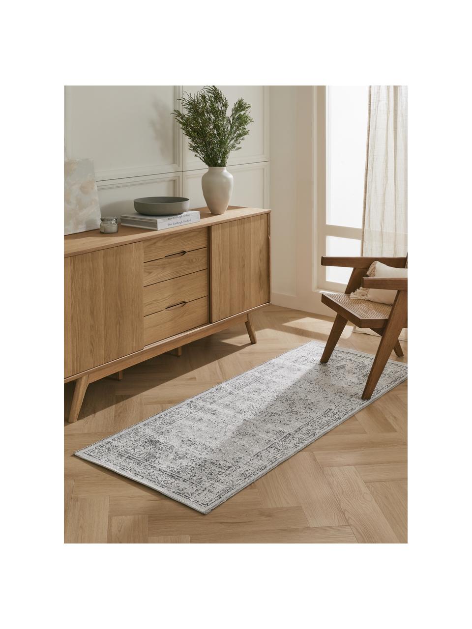In- & outdoor loper Cenon, 100% polypropyleen, Grijstinten, B 80 x L 200 cm