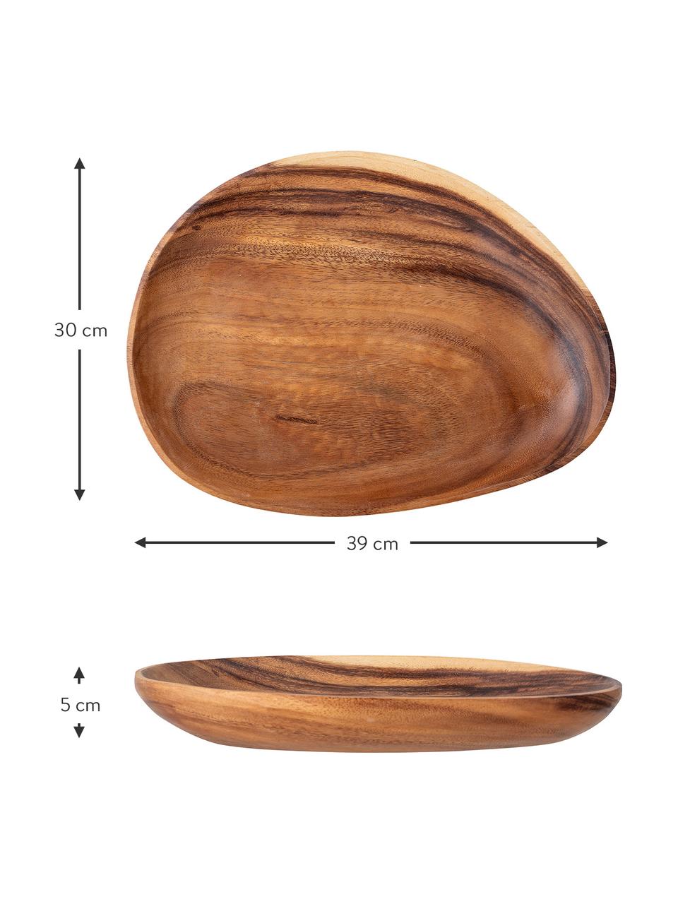 Bol asimétrico de madera Lodig, Madera de acacia, aceitada, Madera de acacia, An 39 x F 30 cm