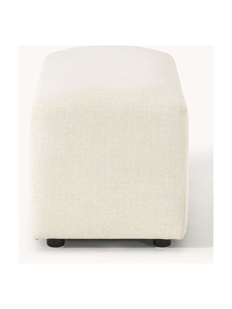 XL-Hocker Melva, B 116 x T 42 cm, Bezug: 100 % Polyester Der strap, Gestell: Massives Kiefern- und Fic, Füße: Kunststoff Dieses Produkt, Webstoff Off White, B 116 x T 42 cm